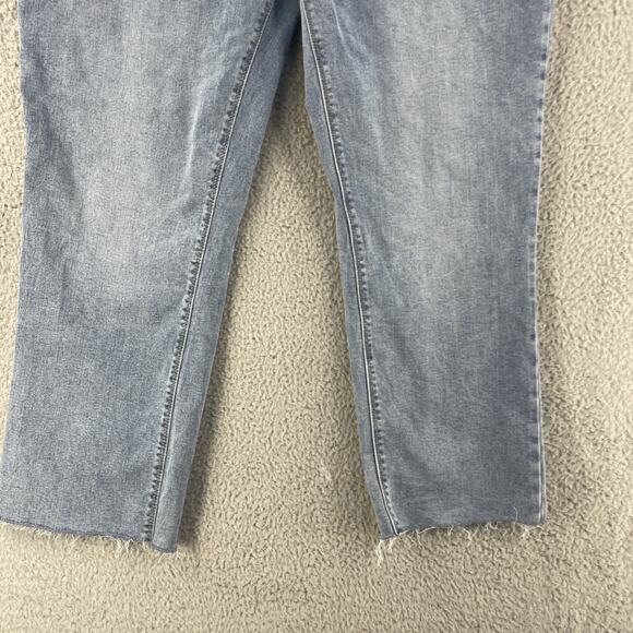 Hudson Womens Jeans Flap Pocket Button Sz 16 x 27 Straight Leg Icy Blue Mid Rise - Picture 13 of 15